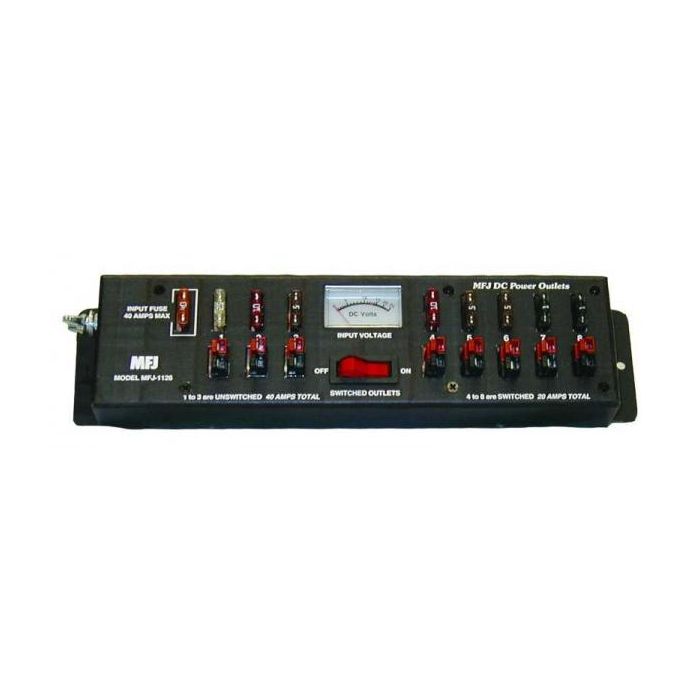 MFJ-1126 Power strip, 40A, 8 pole, w/meter MFJ-1126 Power strip, 40A, 8 pole, w/meter