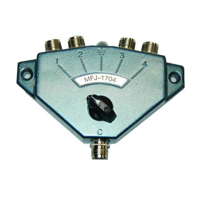 MFJ Antenna switch 0-450MHz 25kW 4-pos LP - MFJ-1704 MFJ Antenna switch 0-450MHz 25kW 4-pos LP - MFJ-1704