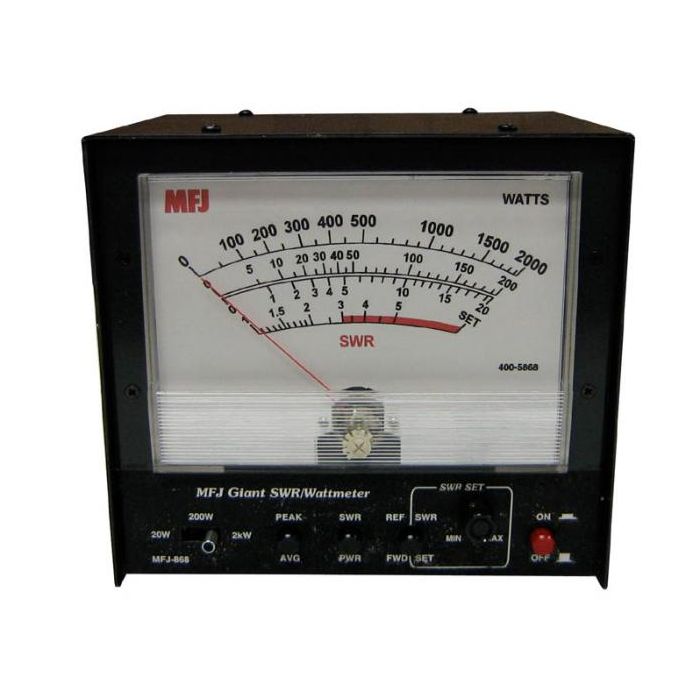 MFJ Giant largest HF + 6M Peak Reading SWR/Wattmeter - MFJ-868B MFJ Giant largest HF + 6M Peak Reading SWR/Wattmeter - MFJ-868B