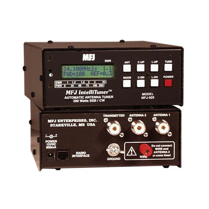 MFJ Compact IntelliTuner™ Automatic Antenna Tuners MFJ-929 MFJ Compact IntelliTuner™ Automatic Antenna Tuners MFJ-929