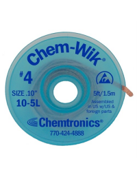 Chemtronics Chem-Wik Rosin Flux Desoldering Wick 10-25L
