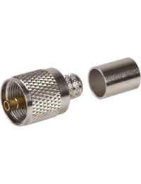 Amphenol RF UHF Male (PL-259) Connector for Beldon 9913,9914 and LMR400, Crimp-On