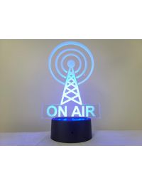 Laser Etched "ON AIR" Radio Tower Desk Lamp
