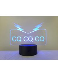 Laser Etched CQ CQ CQ Desk Lamp