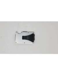 Aluminum RFID Blocking Money Clip Wallet - Silver 