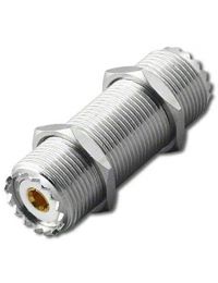 Lands Precision UHF Female SO-239 to UHF Female SO-239 Bulkhead Adapter, 2 inch, DNN