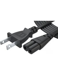 NEMA1-15P to C7 6ft Replacement Laptop Power Cord - 2PR-6FT-BL-A_RF