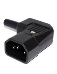 Rewireable Horizontal Right Angle IEC Plug upto 10A Screw