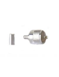 UHF Male (PL-259) Connector for RG-8X, Crimp On, TSS