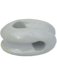 MFJ-16A06 6-Pack Glazed Ceramic Egg Insulator with 7/16 Holes