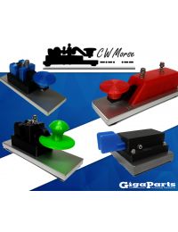 CW Morse Orange Single Paddle Key-Steel Base 38-820-S