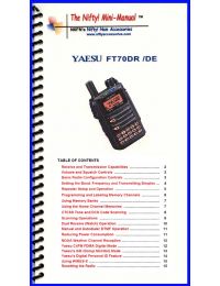 Nifty Accessories MM-FT70DR Yaesu FT-70DR Mini-Manual