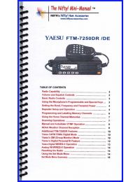 NIfty Accessories MM-FTM7250DR Yaesu FTM-7250DR Mini-Manual