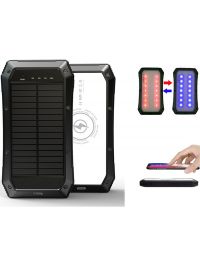 QC3.0 Fast Charge Solar Power Bank 20000mah Wireless 10W