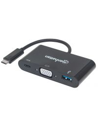 Manhattan USB-C to VGA 3-in-1 Docking Converter