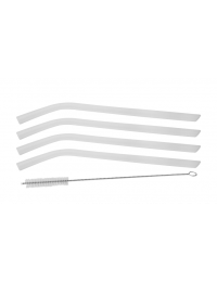 10" Frost Silicon Straw Set (5 pieces)