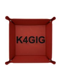 Personalized Red/Black 6"x6" Snap Up Tray
