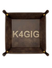 Personalized Brown/Gold 6"x6" Snap Up Tray
