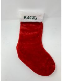 Personalized Red/White Plush Christmas Stocking
