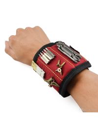 Magnetic Screw-holding Nylon Wristband Red Tools Packaging Bag