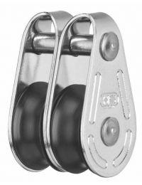 Mastrant APUS05ADBL Double Pulley, Stainless, Plastic, for up to 5mm rope