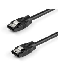 Startech 12in Round SATA Cable (Black) - SATRD30CM