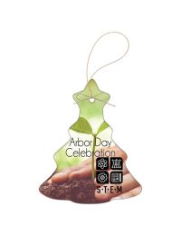 Customizable 3 1/4in Christmas Tree Ceramic Ornament