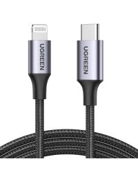 UGREEN 6.6ft Mfi Braided USB-C to Lightning Cable - 70525