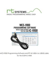 RT System Programming Software and RT-42 cable for the ICOM IC-9100 - WCS-9100-RT