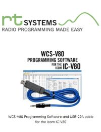 WCS-V80 Programming Software and USB-29A cable for the Icom IC-V80
