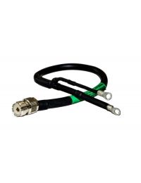 ABR Industries 3.0ft RG213/U w/ SO239 to Ring Terminals Split 4-inch WP-HST - 2213A-SO-RT-3