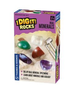 Thames and Kosmos 630447 I Dig It! Rocks - Real Minerals Excavation Kit