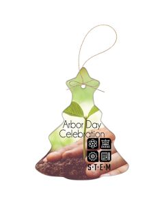 Customizable 3 1/4in Christmas Tree Ceramic Ornament