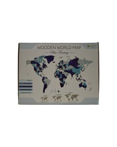World Map LARGE BLUE Construction Kit - AV0523252