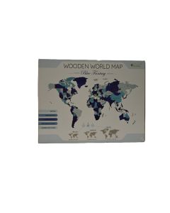 World Map MEDIUM BLUE Construction Kit - AV0523257