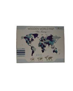 World Map SMALL BLUE Construction Kit - AV0523262