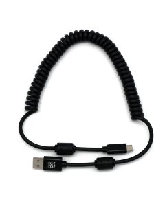 Digirig Coiled USB-A to USB-C Cable