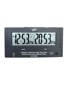Intellitron CK-158RC Dual Time Zone Atomic LCD Clock with ID Timer