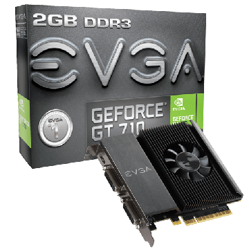 EVGA GeForce GT 710 2GB (Single Slot, Dual DVI)