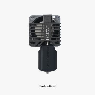 Bambu Lab Complete hotend assembly with hardened steel nozzle -0.4mm for X1E - FAH013