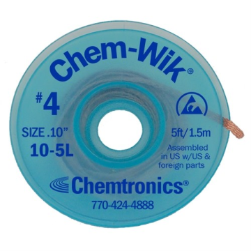 Chemtronics Chem-Wik Rosin Flux Desoldering Wick 10-25L