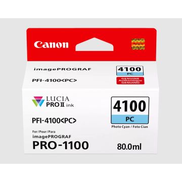 Canon PFI-4100 PC Photo Cyan Ink for PRO-1100 - 6781C002
