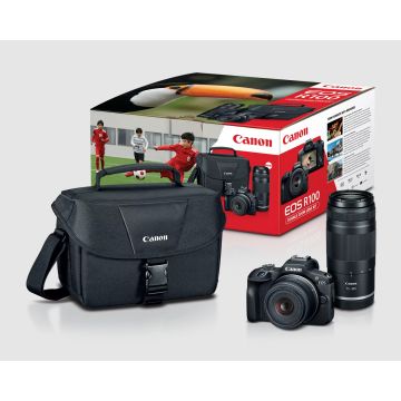 EOS R100 Mirrorless Camera and Double Zoom Lens Kit EOS R100 Mirrorless Camera and Double Zoom Lens Kit
