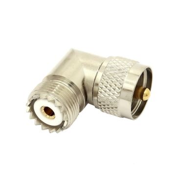 Max-Gain Systems UHF Male (PL-259) to UHF Female (SO-239) Right Angle Adapter, DGN - 7525-RA