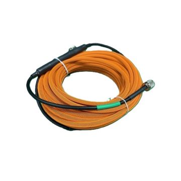 50ft ABR240-UF Coax, Orange POTA Wrap, PL-259, 5 Ferrites
