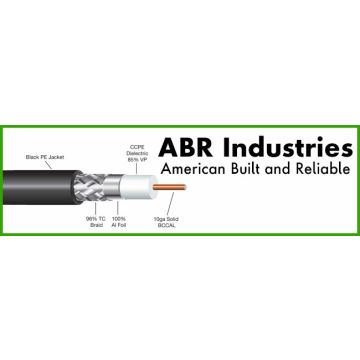 ABR Industries 1.5ft RG8X Coax Jumper - PL259 to BNC Male Plug