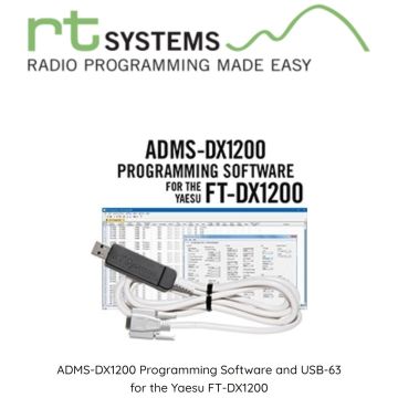 RT Systems ADMS-DX1200 Programming Software and USB-63 for the Yaesu FT-DX1200