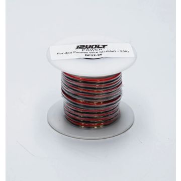 Bonded red/black wire 22AWG - 25ft