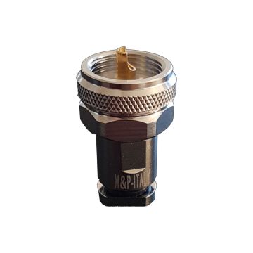 Messi and Paoloni Connector for Airborne 5 Coax, PL-259, 2-Pack, Solder