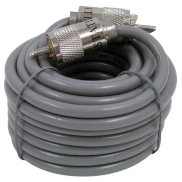 Astatic 18ft Single Coax Cable with PL-259 Connectors